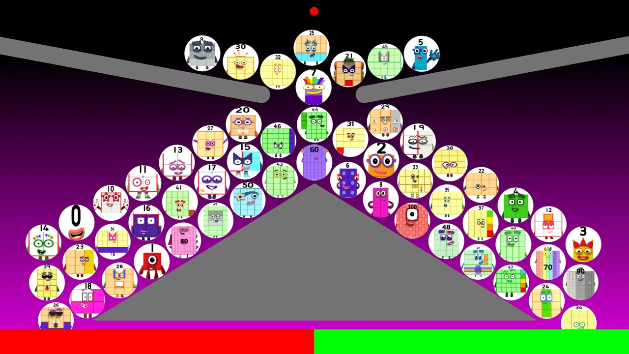 56 NUMBERBLOCKS Marble Race - Who will be the Champion? - Round 4