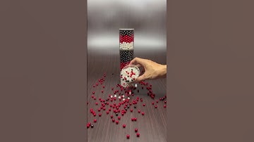 Reverse Beads ASMR | Oddly Satisfying Black, Red, and White Marbles ⚫🔴⚪