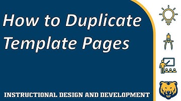 How to Duplicate Template Pages