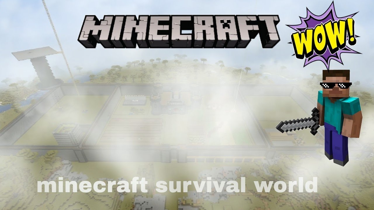 Tour of my minecraft survival world for the first time ||minecraft java ...