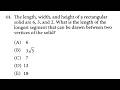 SAT Math 2 Prep Part 2 Diagnostic Practice Test1 Q44