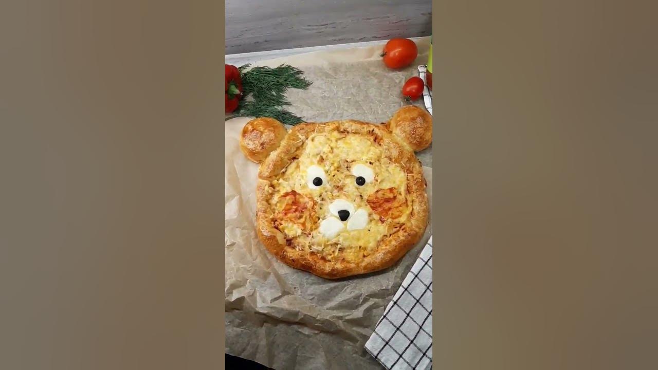 съедобные мишка #пицца #еда #животные #pizza #bear #food - YouTube