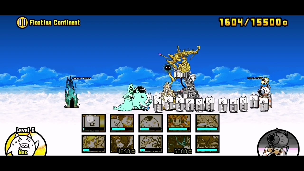 Battle Cats battle in the Floating Continent #lnt2407 #battlecats - YouTube