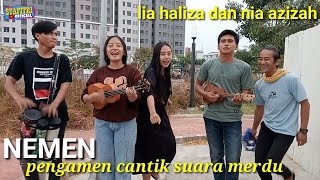 Lia dan Nia, Nemen...!!! cover Video Pengamen viral Lia Nia pagoda asli seru gokil abizzz