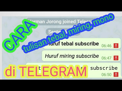 Cara Membuat Tulisan Unik Di Telegram