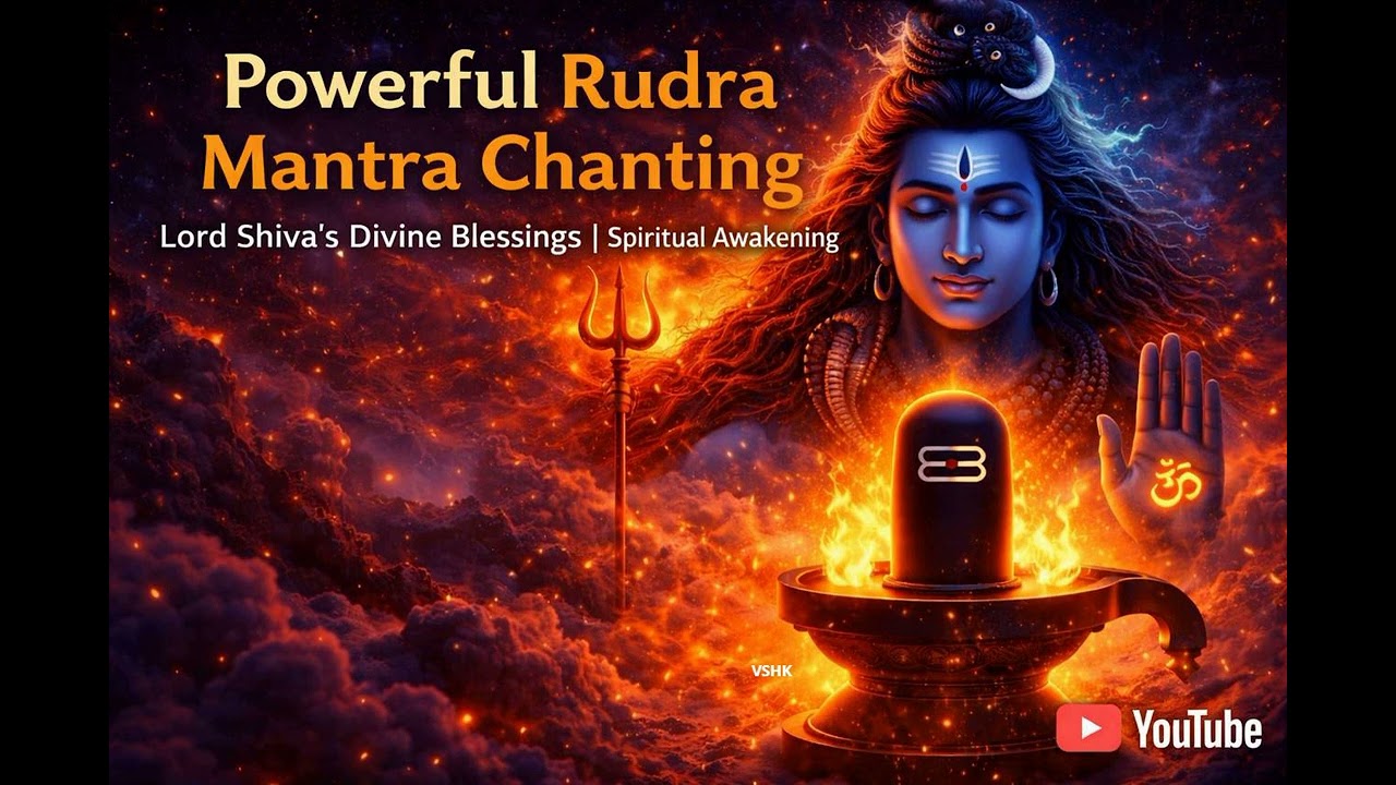 Rudra Mantra Chanting | Lord Shiva's Divine Blessings for Spiritual Awakening & Inner Peace 🕉️