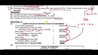 Accounting For Depreciation~Reducing Balance Method~Discard , Disposal & Exchange Of Asset~B.COM/ADC