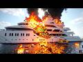 Destroying My Neighbor's Million Dollar Luxury Yacht With Fire