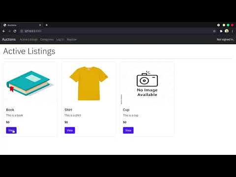 Harvard CS50 Project 2 - Commerce