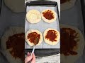 Homemade mini pizzas