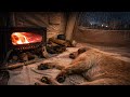 Heavy Rain Camping with My Dog Max 🌧️🐕 | Cozy Tent, Fire &amp; Peaceful Forest
