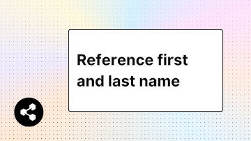 Reference First and Last Name