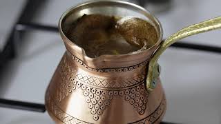 Turkish Copper Coffee Pot (Grape Design), Make Great Coffee with a Copper Pot
