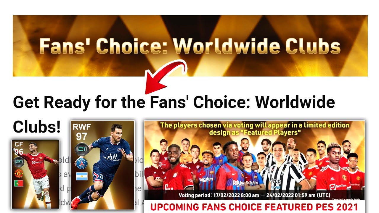 GET READY FOR THE FANS'  CHOICE WORLDWIDE 😍 FEATURED PLAYERS MAX RATING | PES 2021 MOBILE