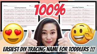 HOW TO MAKE TRACING NAMES / WORDS FOR TODDLER ( EASIEST STEP ) ENGLISH SUB | BISAYA VLOG 013