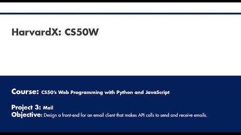 CS50W 2020: Project 3 - Mail