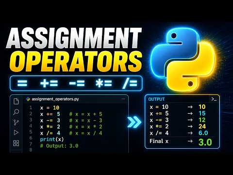 Assignment Operators in Python Explained Simply | Lecture 26 | Talent Kaksha