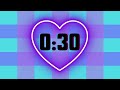 ⏳ 30-Second Timer | Neon Heart Edition 💜