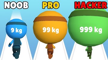 NOOB vs PRO vs HACKER - Big Head Man Run Gameplay All Levels BHMR62