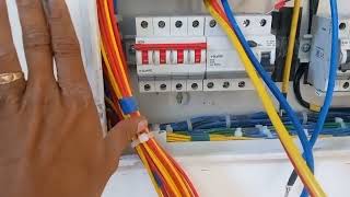 3 phase db, connection,termination,isolator, rccb, mcb, earth, neutral liink#i love god