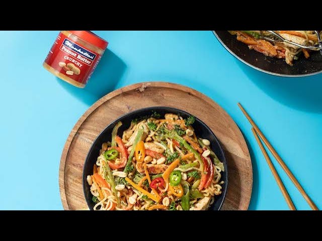 Easy Satay Stir Fry With Manhattan Peanut Butter | Fiona Uyema