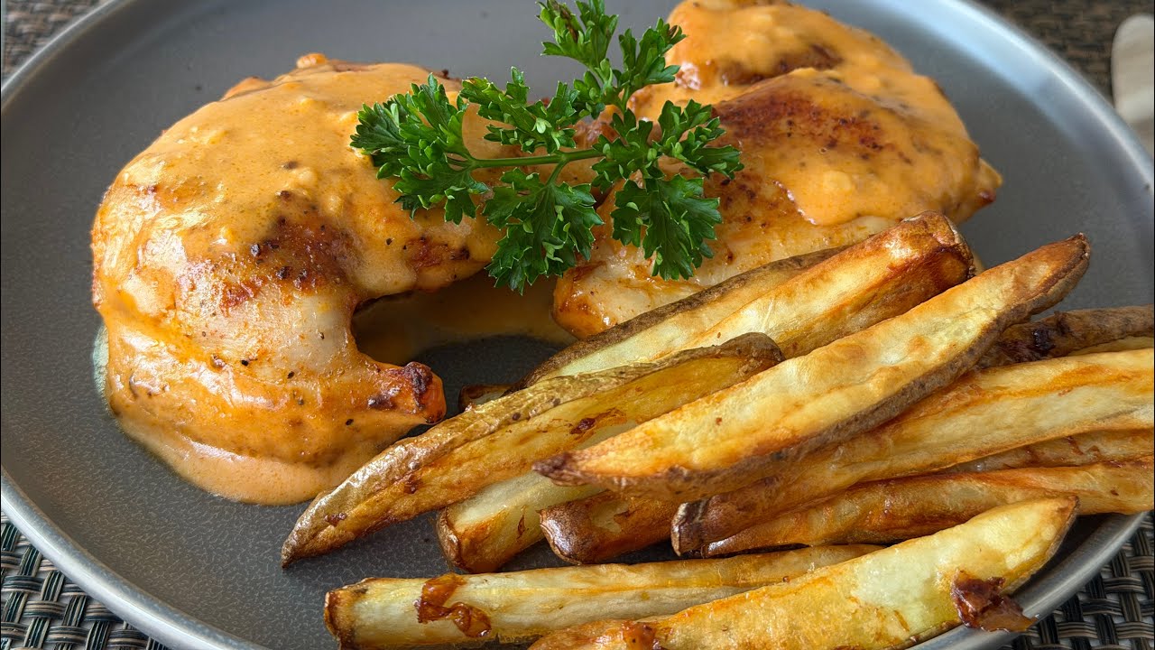 Chicken Thighs with Creamy Garlic Tomato Sauce