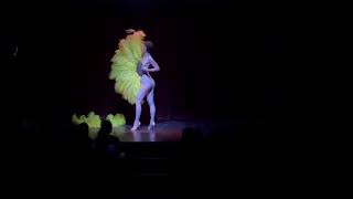My Only Fans act, Sucre d'Orge burlesque fan dance Profile