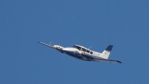 4K Piper Twin Comanche PA30 Fly By