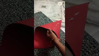 Santa Claus cap making with paper.. Santa hat.. christmas craft...