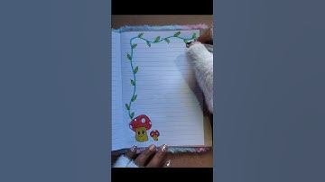 Cute Mashroom Page Decoration #pagedecoration #frontpage #cutedrawing