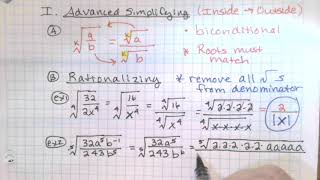 Alg 2 5 3 Notes Operations With Radical Expressions Comp