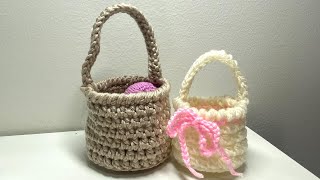 How to Crochet Easy Easter Basket by Angel knits too 310 views 2 months ago 13 minutes