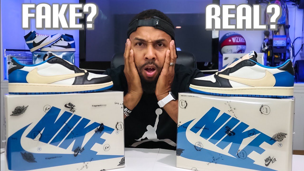 REAL vs FAKE Air Jordan 1 Low Travis Scott x Fragment - YouTube