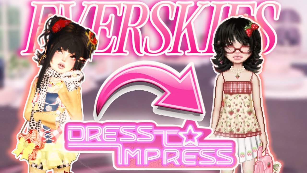 Jogando DRESS TO IMPRESS mas SÓ POSSO usar referências de EVERSKIES no servidor REGULAR