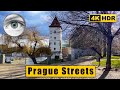 Prague&#39;s New Town streets walking tour 🇨🇿 Czech Republic 4k HDR ASMR