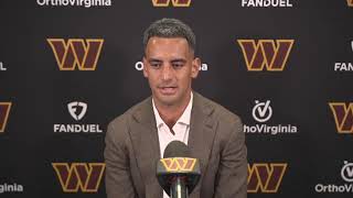 QB Marcus Mariota Meets the Media After Signing as a Washington Commander