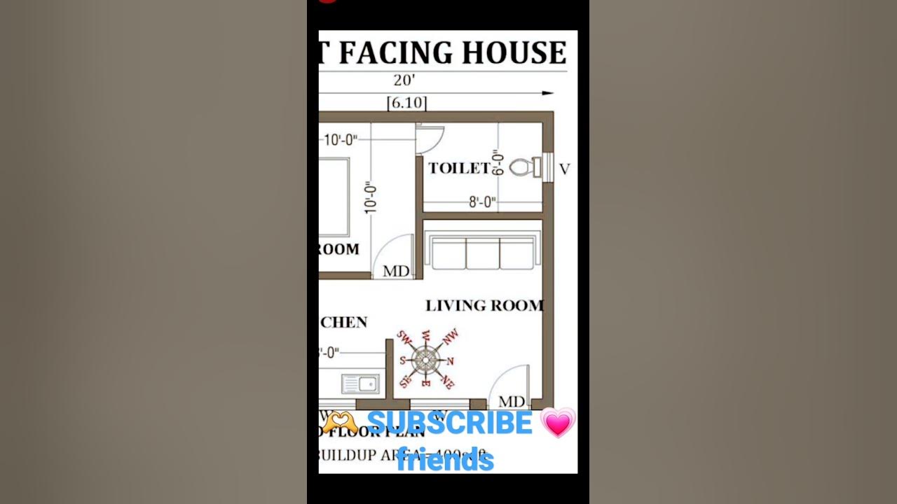 20x20-house-floor-plan-area-400sqft-shorts-youtube
