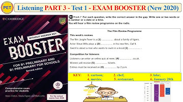 EXAM BOOSTER - Listening Part 3 Test 1 (2020 + Transcript + Key)