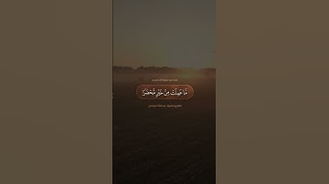 ﴿وَيُحَذِّرُكُمُ اللَّهُ نَفسَهُ وَاللَّهُ رَءوفٌ بِالعِبادِ﴾  تلاوة من سورة آل عمران
