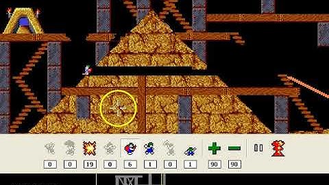 Lemmings Mayhem Level 9: Curse of the Pharaohs