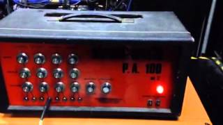 Sam Wood of The Wayward Sons demo's vintage tone amps (Simms Watts PA 100 mkii valve head)