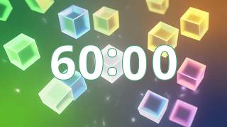 60 Minute Timer — Glowing Glass Cubes + Soft Bell | Minimalist Focus, Playful Calm, No Music screenshot 4