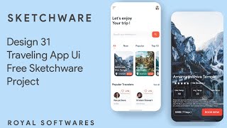 Traveling App Ui Design in Sketchware | Design 31 | @Royal Softwares | Android app ui design screenshot 4