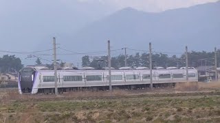 【大糸線 特急あずさE353系 営業運転】安曇沓掛～信濃常盤 特急あずさ E353系 他211系・E127系 通過シーン集 2019.3.27