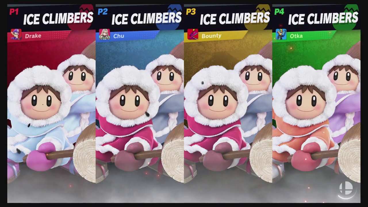 4 PLAYER ICE CLIMBERS MATCH Super Smash Bros Ultimate (All Same