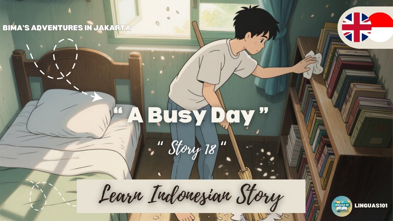 A Busy Day — Learn Indonesian Through Story | Bahasa Indonesia for Beginners (A1–A2)