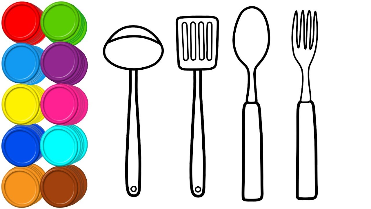 spoon coloring pages