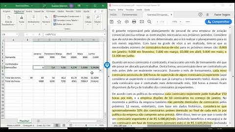 Exercício de Pesquisa Operacional Resolvido - Contratação de comissários de voo - Parte2