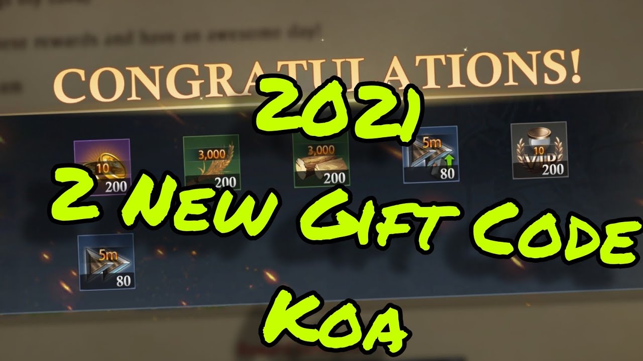 King of Avalon New Gift Code 2021 New Gift Code KOA