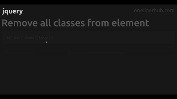 Remove all classes from element